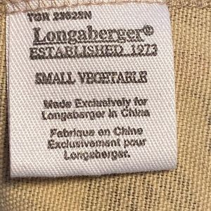 A liner for  vegetable basket from Longaberger